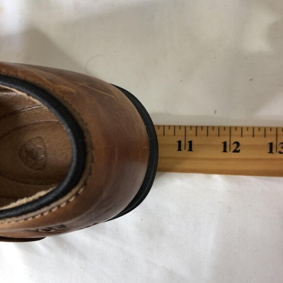 Ariat Steel Toe Work Shoes Womens Size 8.5 Brown Leather Slip On Clog 10002367 - Picture 8 of 16